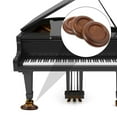 Yuan 3pcs Black Walnut Wood Piano Caster Cups Solid Wood Grand Piano