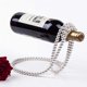 thumbnail image 3 of Pearl Necklace Wine Rack Hang Suspension Wine Bottle Holder Black, 3 of 5