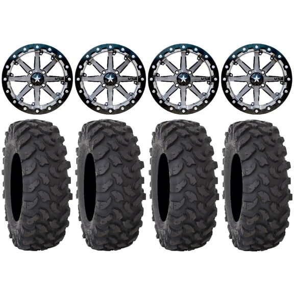 MSA Lok 15" UTV Wheels 33" XTR370 Tires Can-Am Maverick X3 / Honda Pioneer 1000 / Talon