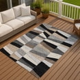 thumbnail image 3 of Addison Rugs Chantille Indoor/Outdoor Transitional Geometric Black Machine Washable Rectangle Rug, 10' x 14', 3 of 8