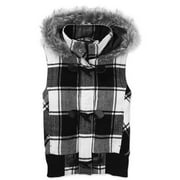 Angle View: Op - Juniors Plaid Hooded Vest