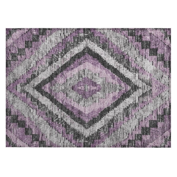 Dalyn Rugs Machine Washable Indoor/Outdoor Chantille Lavender 1'8" x 2'6" Rug