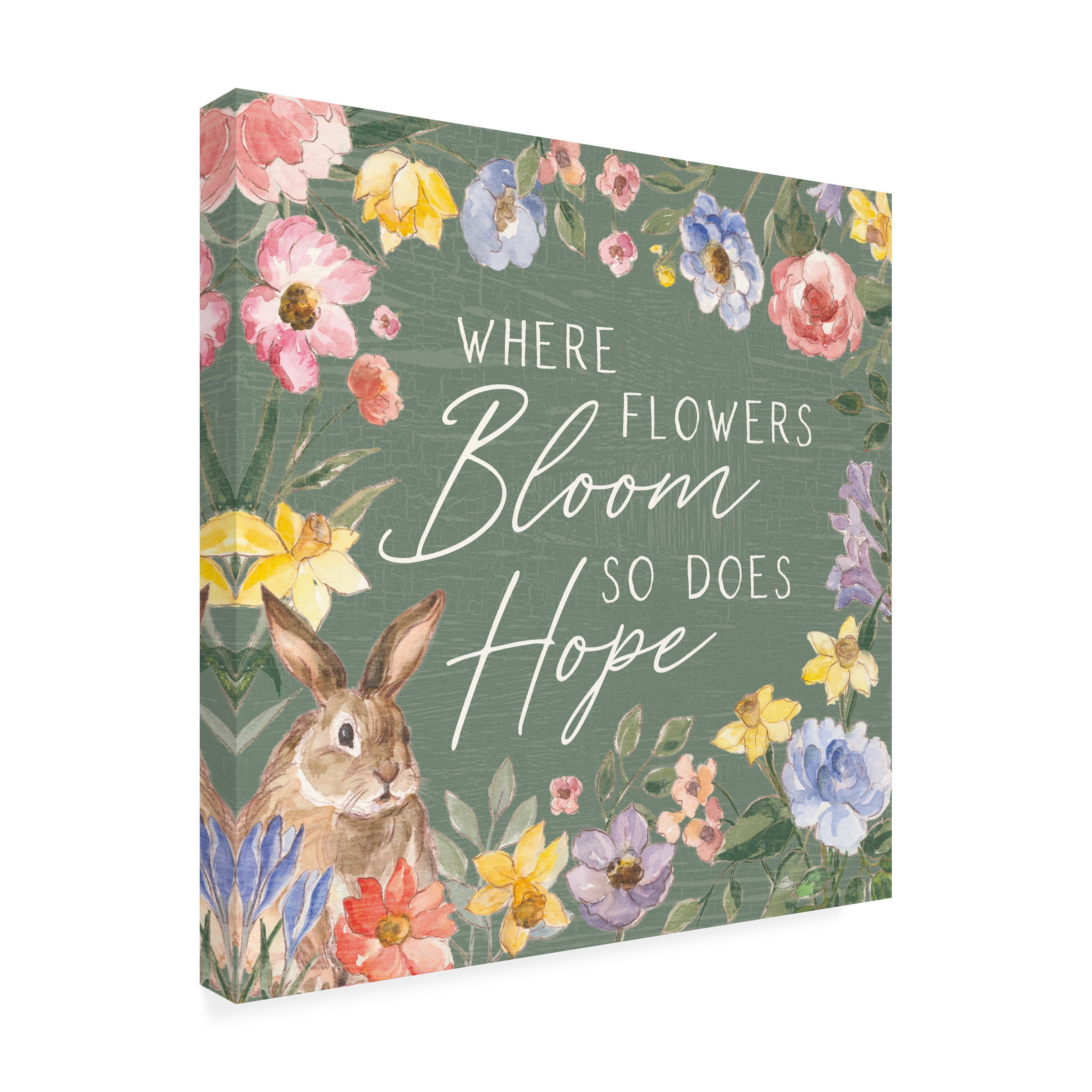 Silvia Vassileva 'Happy Easter III Sage' Canvas Art