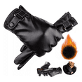 thumbnail image 1 of Guantes De Cuero Invierno Pantalla Táctil Para Moto/bici Xtellatr negro, 1 of 4