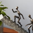 thumbnail image 5 of 8" x 14" Black Polystone People Sculpture with Stairs, by DecMode, 5 of 10