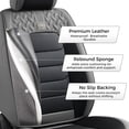 thumbnail image 4 of FLORICH Full Set Car Seat Covers, Waterproof Faux Leather Seat Protectors, Comfortable Auto Interior Cushions Fit for Most Cars SUV Trucks, Black & Gray, 4 of 8