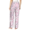 thumbnail image 3 of Goofa Cute Rabbit Flower Printed Soft Pajama Pants for Women, Wide Leg Comfy Casual Lounge Yoga Pants-Small, 3 of 9