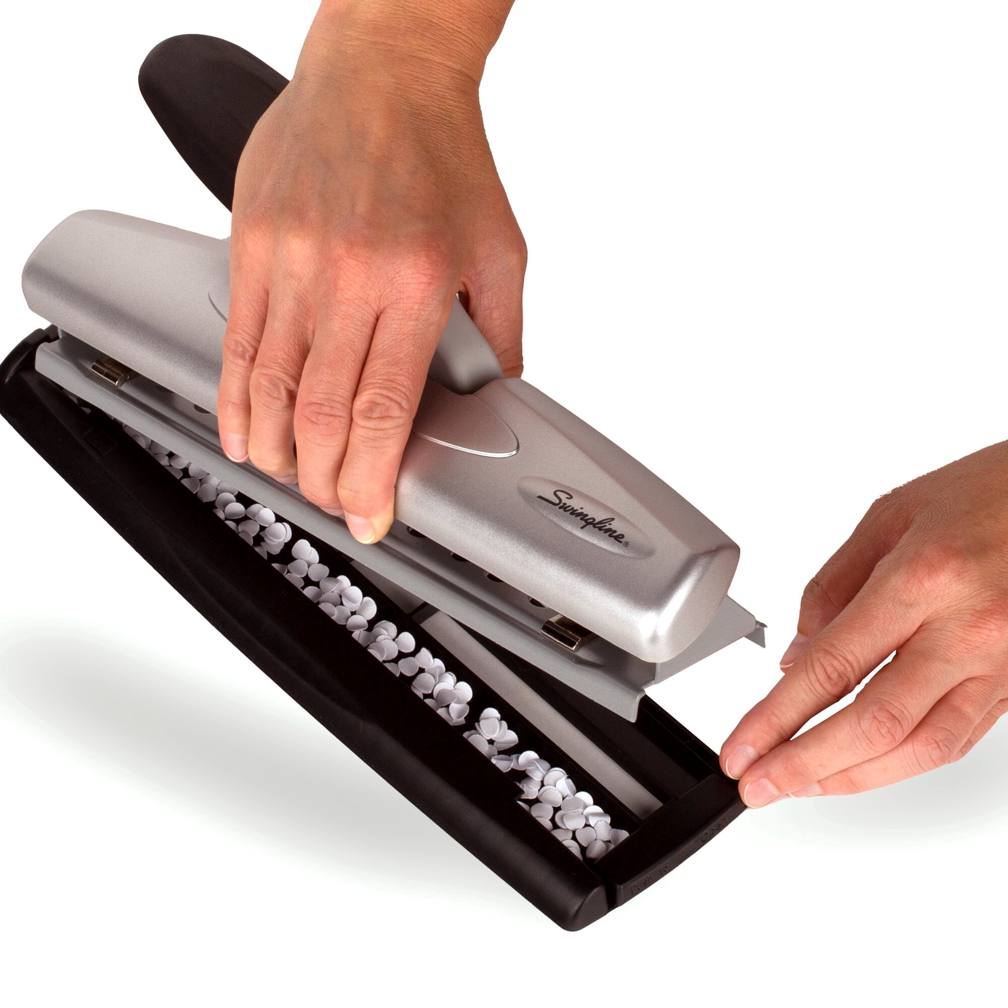 Swingline LightTouch Desktop Punch, 50% Easier, 2-3 Holes, 12 Sheets