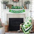 thumbnail image 3 of Luxury Plush St. Patrick''s Shamrock Blanket Clovers Green Gnome Leaf Saints Throw Blanket for Couch,Lightweight Soft and Warm Throws Blankets for Sofa Bed Living Room in Spring 80"x60", 3 of 6