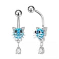 thumbnail image 6 of K-KED Body Piercing Heart Navel Ring Belly Navel Belly Bar Navel Delicate Jewelry Button Rings-3, 6 of 9
