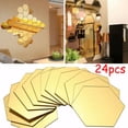 thumbnail image 4 of Bgsha 24Pcs 3D Mirror Hexagon Wall Stickers Removable Art Decal Home Decor DIY, 4 of 10