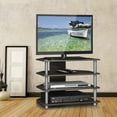 thumbnail image 2 of Furinno Econ Wood 4-Tier Petite TV Stand for TV up to 25" in Espresso/Gray, 2 of 4