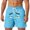 A-Light Blue, variant on Mens Shorts Breathable Softable Drawstring Face Leisure Outdoor 3D Casual Shorts High Waisted Shorts Trousers