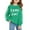 1#Green, variant on Byoo Toddler Girls Football Glitter Print Sweatshirt Sports Casual Crewneck Pullover Top