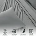 thumbnail image 5 of Great Bay Home Solid Viscose from Bamboo Wrinkle-Resistant Sheet Set  (Queen, Slate), 5 of 6