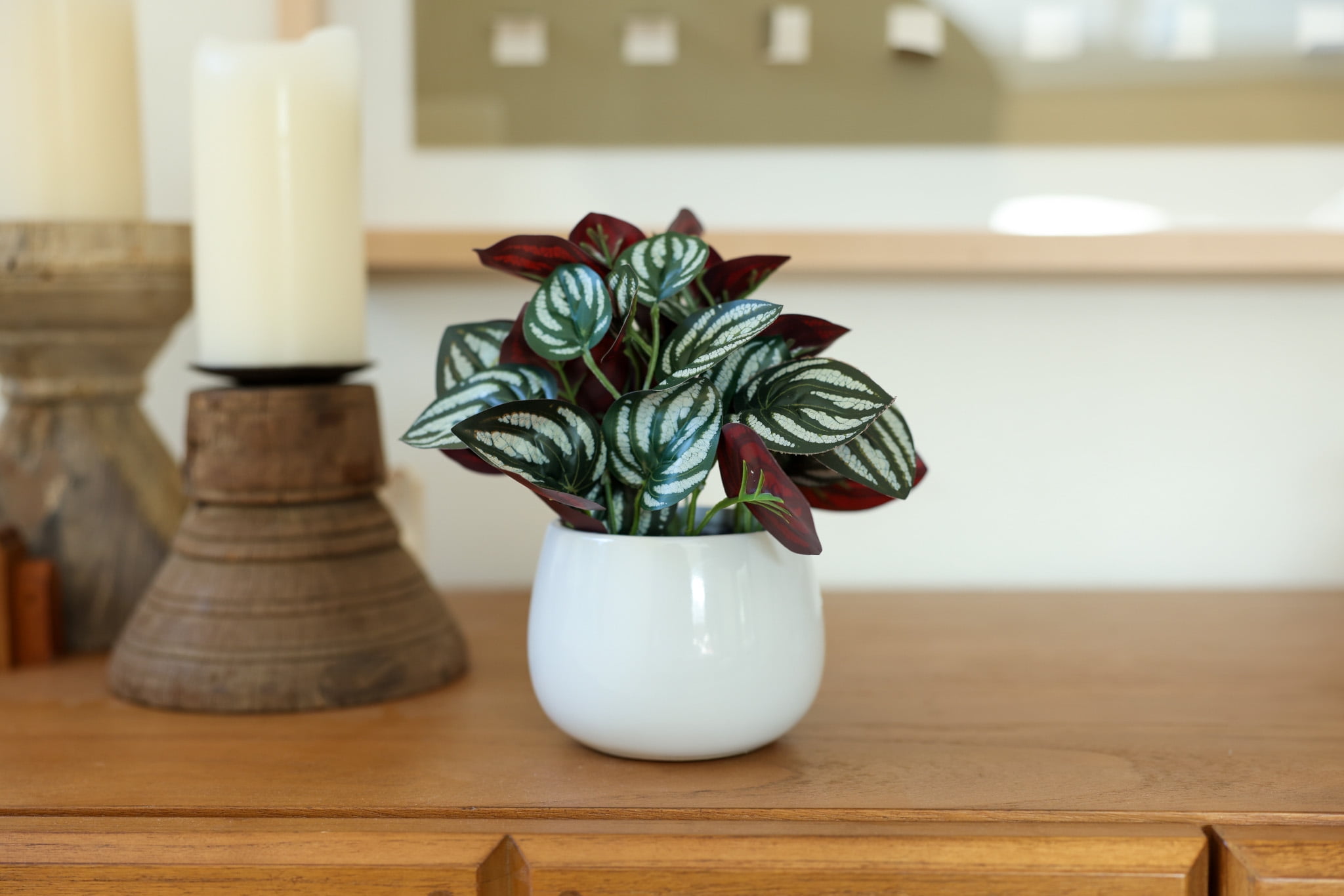Mainstays Artificial Ivy Plant in White Ceramic Pot, 9.75 in