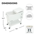 thumbnail image 5 of Permasteel 80-Qt Rolling Outdoor Cooler with Removable Basin, PS-223-WT, White, 5 of 17