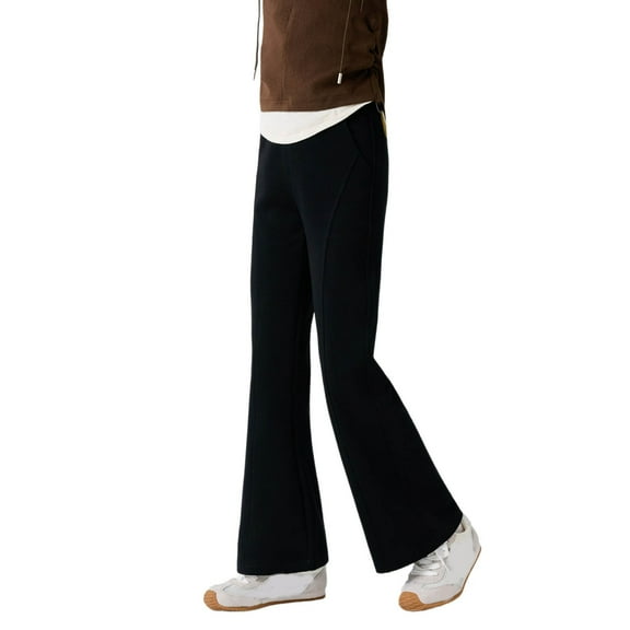 Kids Sweatpants Girls High Waisted Straight Leg Athletic Pants with Pockets Sweat Pants for Girls 6-7 Years