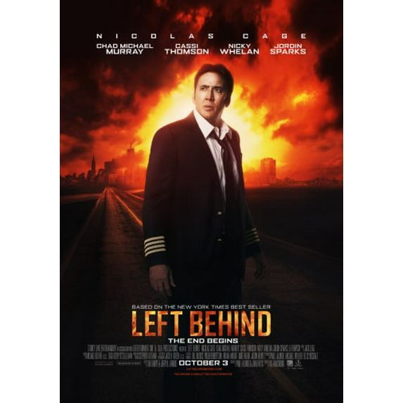 Left Behind Movie Poster Reprint 27inx40in for any room 27x40 Multi-Color Square Adults Poster Time