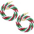 thumbnail image 1 of Stanchion Rope Green Red White 3-color Hemp Rope, 2 Pcs Braided Rope Safety Barriers, 0.8m 1.2m 1.5m Crowd Control Twisted Rope Barrier for Queue Line ( Color : Green- A , Size : 2.7m/8.9ft/106in ), 1 of 8