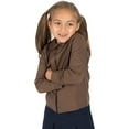 thumbnail image 4 of Leveret Kids & Toddler Girls Long Sleeve Uniform Cotton Dress Shirt Brown (Size 10 Years), 4 of 4
