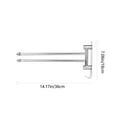 thumbnail image 2 of OATIPHO Swivel Wall Towel Holder with Two Arms and Bottom Hook Made from Stainless Steel, 2 of 8