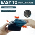 thumbnail image 2 of Adaptador de Batería PENGJJMXG para Ma-kita 18v Con Clip para Cinturón Color Azul, 2 of 5