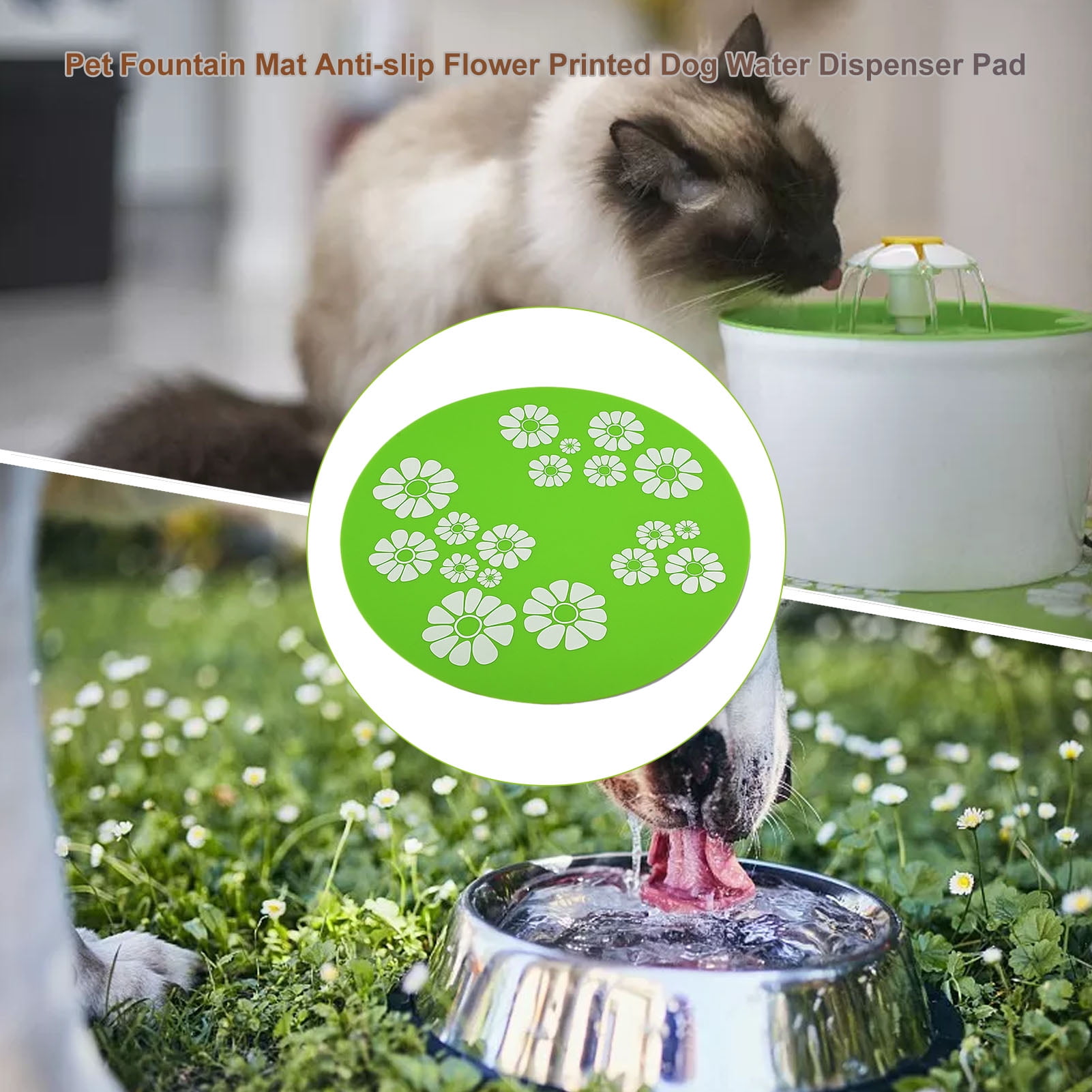 cat water fountain mat