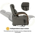 thumbnail image 5 of Dual Motor Lift Recliners for Elderly with Massage Heating (Gray Faux Leather), 5 of 7