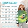 thumbnail image 7 of Xoenoiee Panda Watermelon Leaves Print Girls Oversized Crewneck Sweatshirt Y2k Long Sleeve Side Slit Pullover Drop Shoulder Sweatshirt for Teen Girl, 9-10 Years, 7 of 7