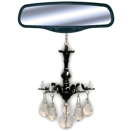 Cardeliers Elegant Mini Teardrop Chandelier Car Mirror Decoration Cardeliers Elegant Mini Teardrop Chandelier Car Mirror Decoration Black