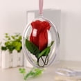 thumbnail image 3 of 10 Uds bolas de adornos ovaladas huecas transparentes bolas de plástico en forma de huevo flor conservada decoración de Pascua, 3 of 5
