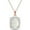 Rose, variant on 925 Sterling Silver 14K White Gold Finish Oval Shape White Fire Opal Halo Pendant Necklace for Women