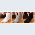 thumbnail image 2 of 3 Pairs Unisex Toe Socks Five Finger Crew Socks Soft Five Toe Socks Soft Fine Toe Socks for Men Women Daily Wear, 3 Colors, 2 of 8