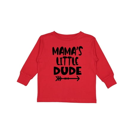 

Inktastic Mama s Little Dude with Arrow Gift Toddler Boy Girl Long Sleeve T-Shirt