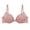 Pink, variant on Women Front Closure Lace Push Up Bra, Leaf Pattern Scalloped Lace Underwire Bra, Adjustable Shoulder Straps, Supportive Daily Navy 85C