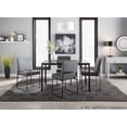 thumbnail image 4 of Lumisource High Back Fuji Contemporary Dining Chair in Black Steel and Grey Faux Leather - Set of 2, 4 of 7