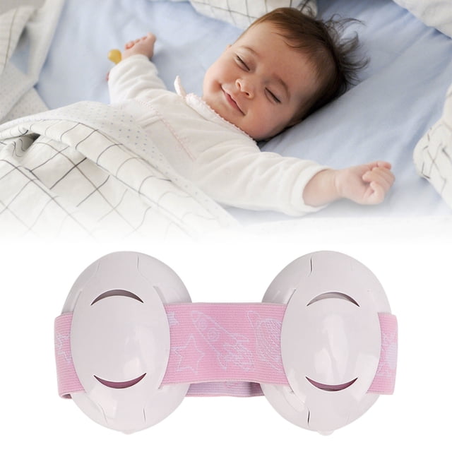 Cache-oreilles, Protection Auditive pour Bébé en ABS Confortable, Réduction Légère du Bruit contre les Lésions Auditives, Cache-Oreilles de Protection Auditive avec Bandeau Élastique en Polyester pour Dormir, Voyage