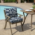 thumbnail image 3 of ARDEN Outdoor Dining Chair Cushion Set 21 x 21, Sapphire Blue Ashland Jacobean, 3 of 12