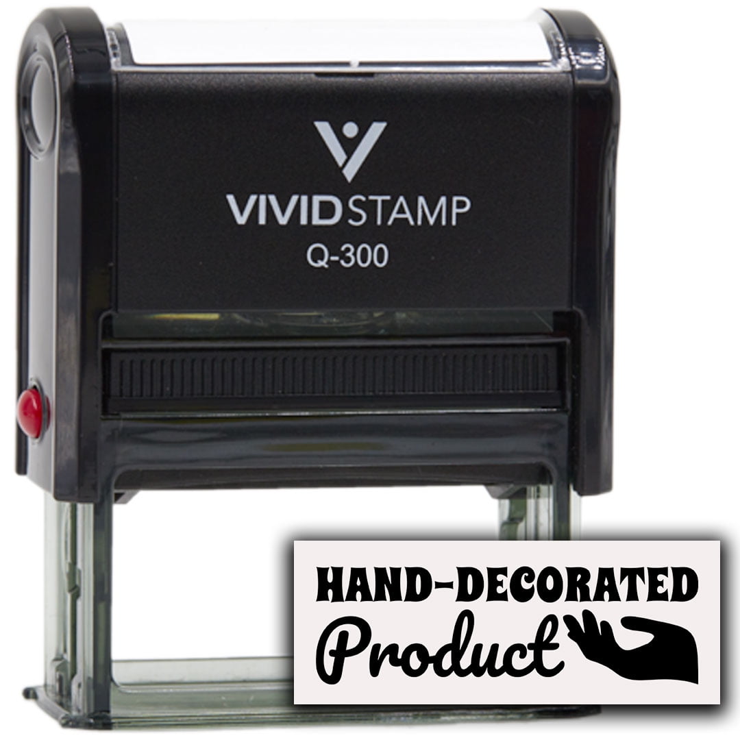 (3 pack) All Quality Hand-Decorated Product Self-Inking Rubber Stamp | Handcrafted Products (Black Ink) - Q-300
