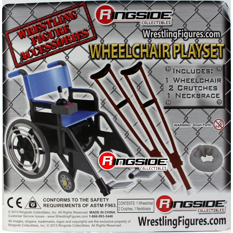 Ringside Collectibles Exclusive Wheelchair Playset (Blue) with