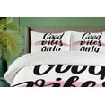 thumbnail image 4 of Ambesonne Saying Duvet Cover Sets, Text on Pinkish Stroke, 2-Queen, Charcoal Grey Pale Pink, 4 of 7