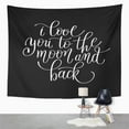 thumbnail image 2 of REFRED I Love You to The Moon and Back Handwritten Wall Art Hanging Tapestry Home Decor for Living Room Bedroom Dorm 51x60 inch, 2 of 2