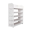 thumbnail image 5 of QXDRAGON 5-Tier Wood Plastic Entryway Shoe Rack Shoe Shelf Closet Storage Organizer Shoe Space Saving for Bedroom Living Room, White, 5 of 10