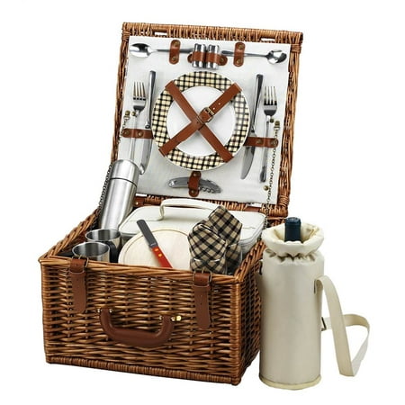 Picnic Coffee Set - Gazebo Cheshire Picnic Basket for Two with Coffee Set