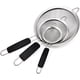 thumbnail image 1 of Juego de 3 coladores de malla fina de acero inoxidable, tamaños graduados 3,38, 5,5, 7,87, colador de alambre con mango aislado para utensilios de cocina, nuevos elementos esenciales para la cocina, 1 of 8