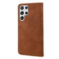 thumbnail image 3 of Allytech Galaxy S22 Ultra 6.8" Case Wallet, PU Leather Folio Flip Cover Folding Kickstand Cards Holder Shockproof Anti-scratch Protection Wallet Case Cover for Samsung Galaxy S22 Ultra, Brown, 3 of 5