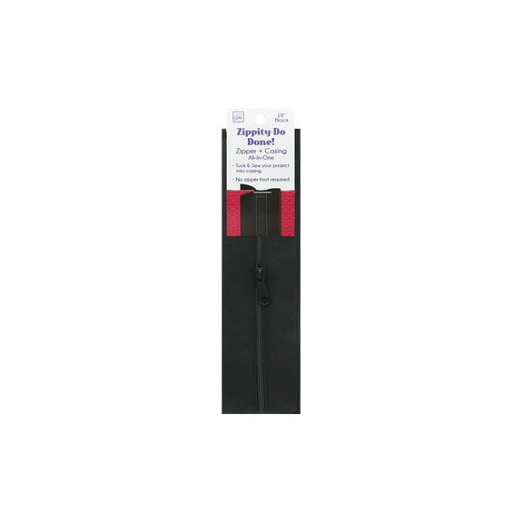June Tailor Notions Zippity Do Done 18" Zipper Black