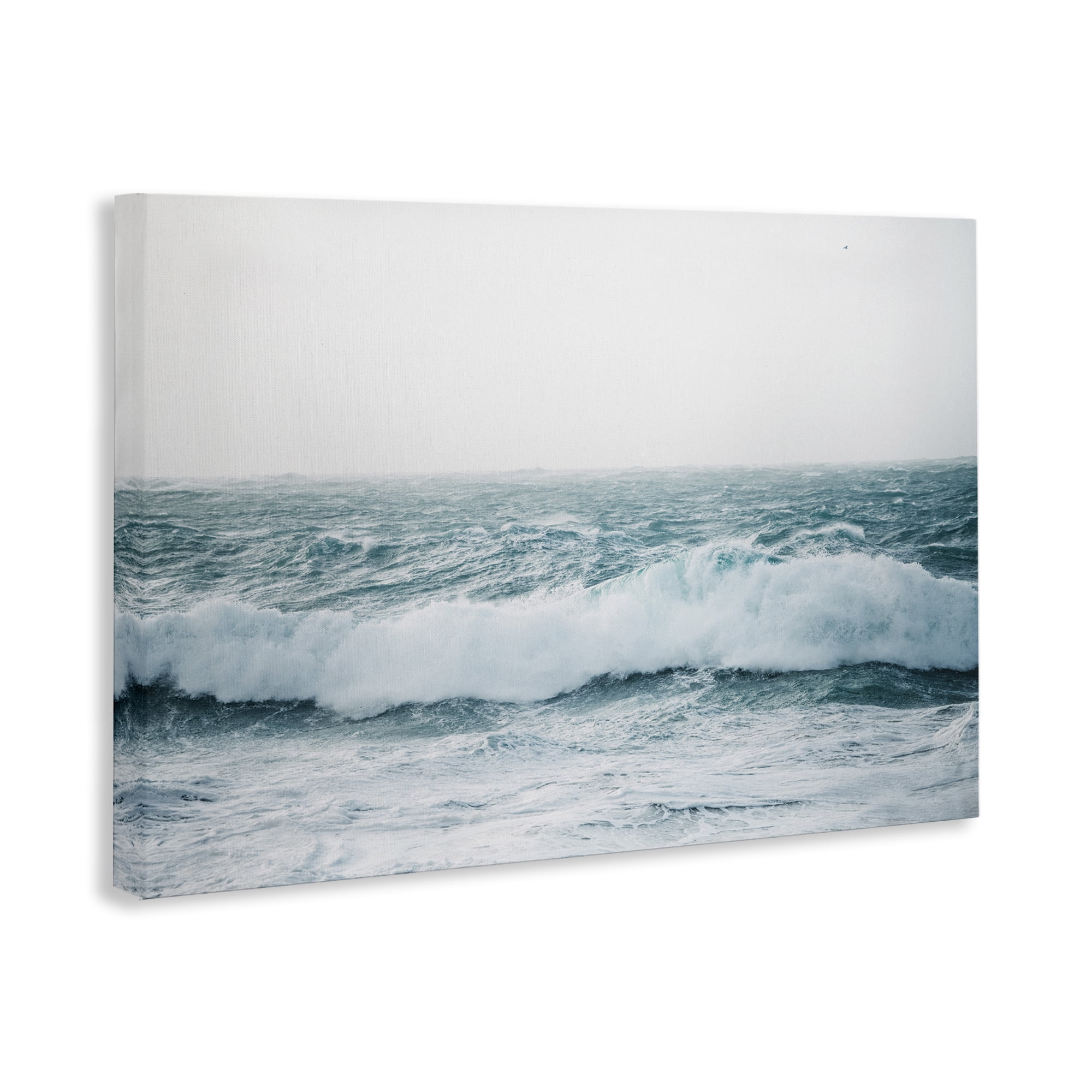 Stupell Industries Beach Waves Horizon Landscape & Nature Photography Wrapped Canvas Art Print Wall Art, 45 x 30