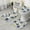 Pioneer Flower Floral-3, variant on Pioneer Flower Floral Print Pattern Bathroom Rugs Sets 3 Piece,Toilet Cover Set,Absorbent Non Slip Bathroom Mats Sets with U-Shaped Contour Rug Toilet Rug Set